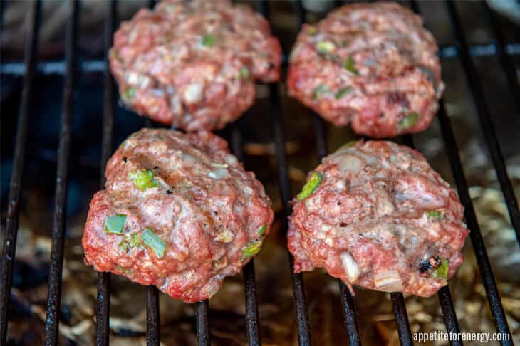 Cooking pork burgers on grill or barbecue - Cheap KETO Food List - Including Pantry Staples (PDF)