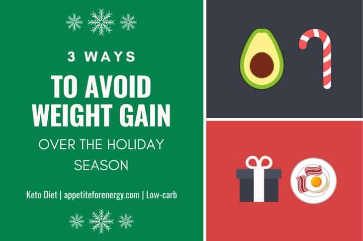 Avocado, bacon, eggs, candy cane and gift box - 3 Ways To AVOID Weight Gain Over The Festive Season